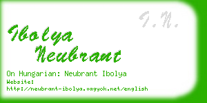 ibolya neubrant business card